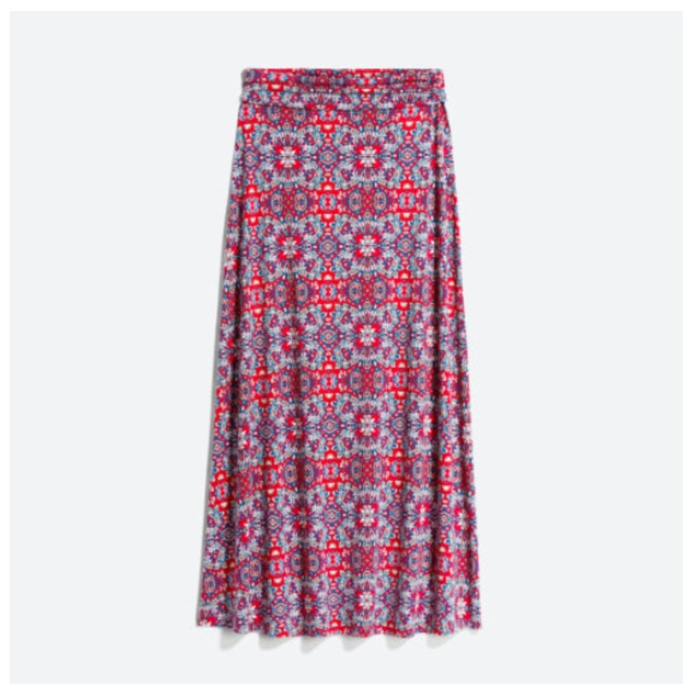 Womens Stitch Fix Gilli Morgana Red White Blue Packable Maxi Skirt Large